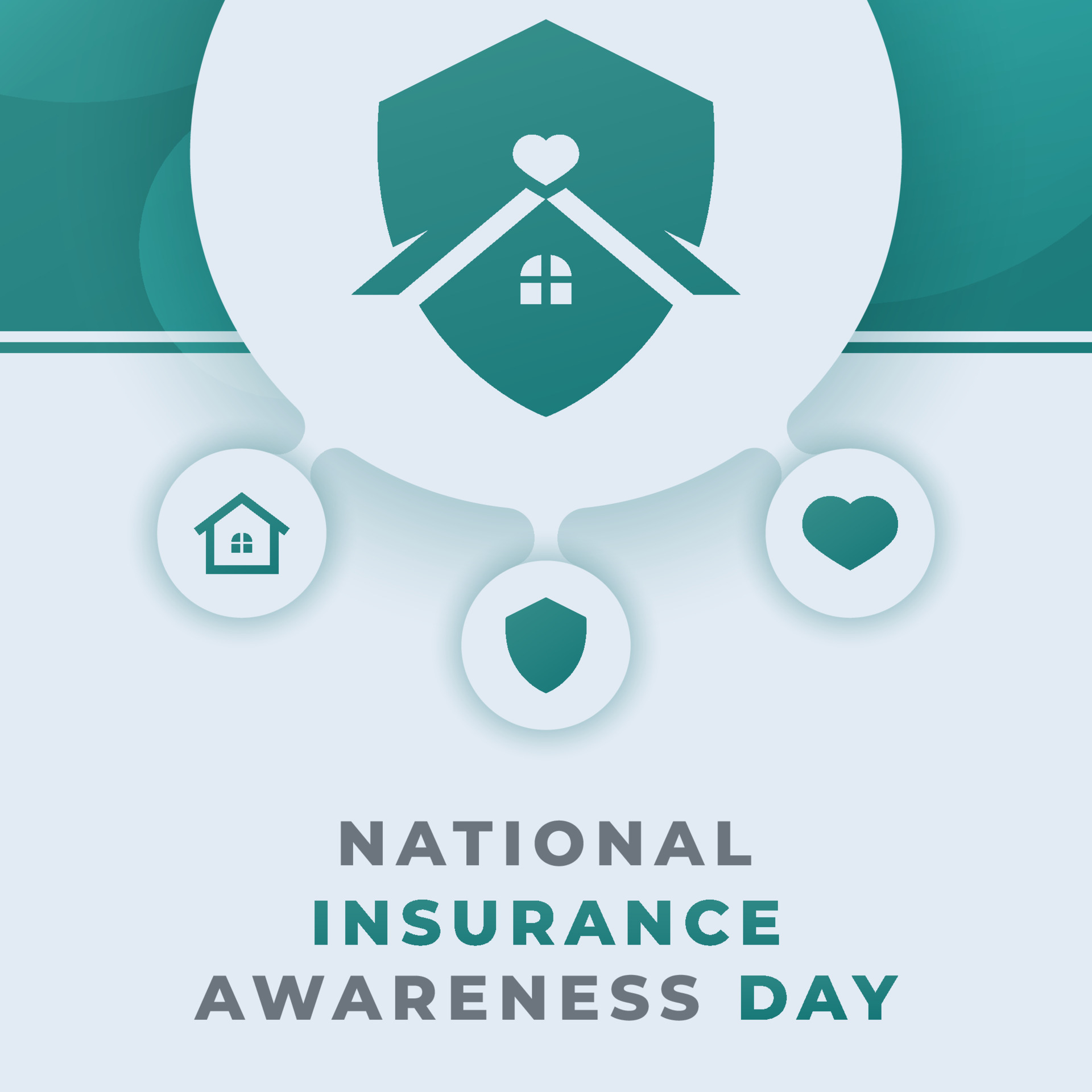 Happy National Insurance Awareness Day June Celebration Vector Design
