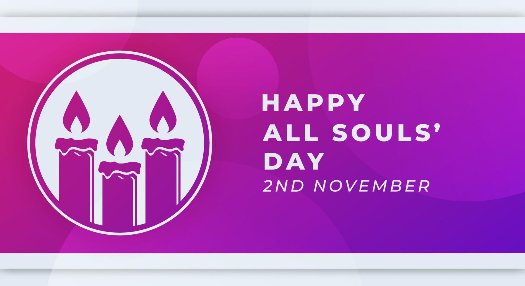 Happy All Souls' Day November Celebration Vector Design Illustration. Template for Background, Poster, Banner, Advertising, Greeting Card or Print Design Element