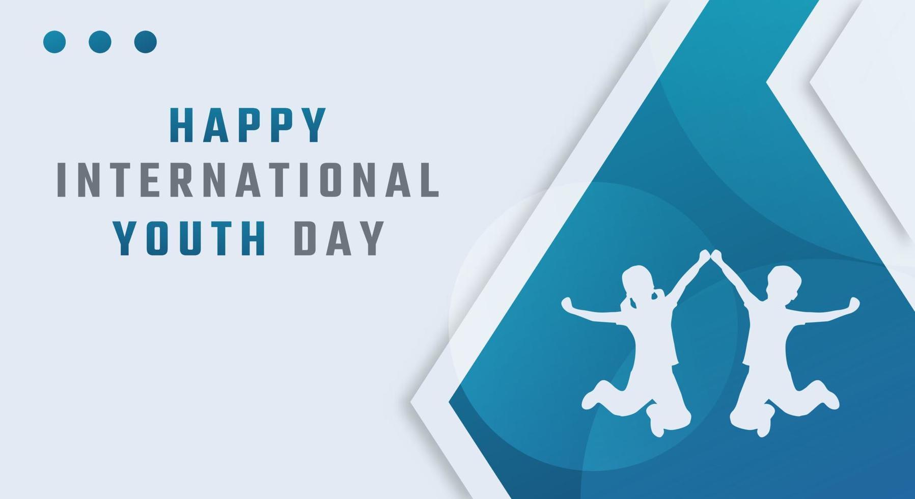 Happy International Youth Day August Celebration Vector Design Illustration. Template for Background, Poster, Banner, Advertising, Greeting Card or Print Design Element