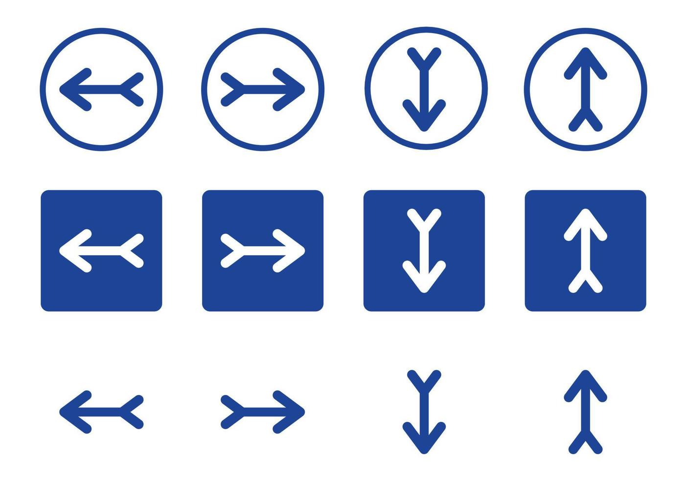 LEFT RIGHT ARROW ICON SET vector