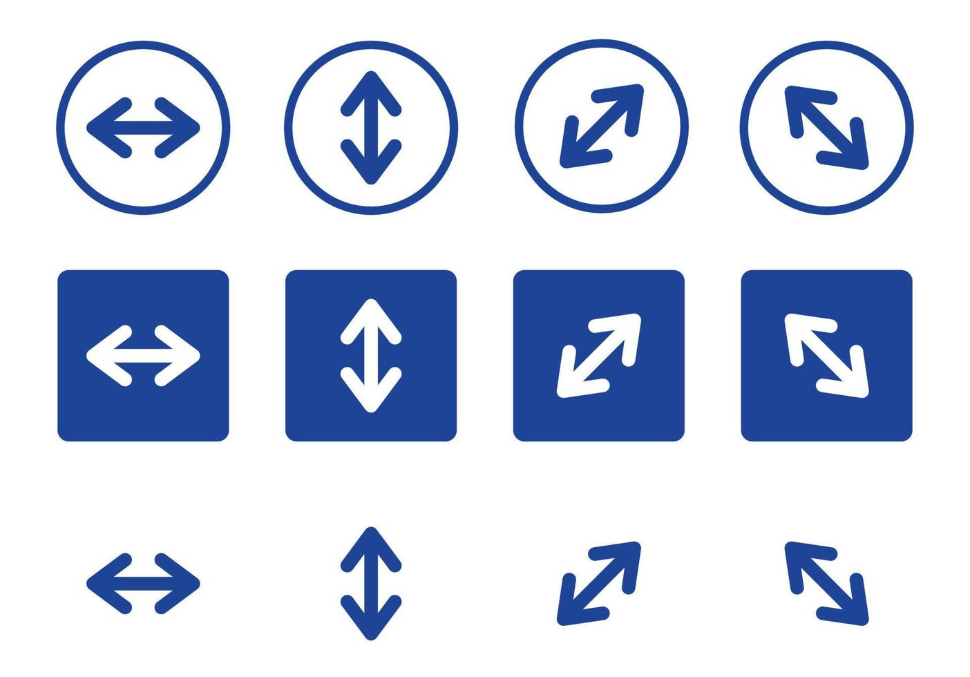 conjunto de iconos de flecha izquierda derecha vector