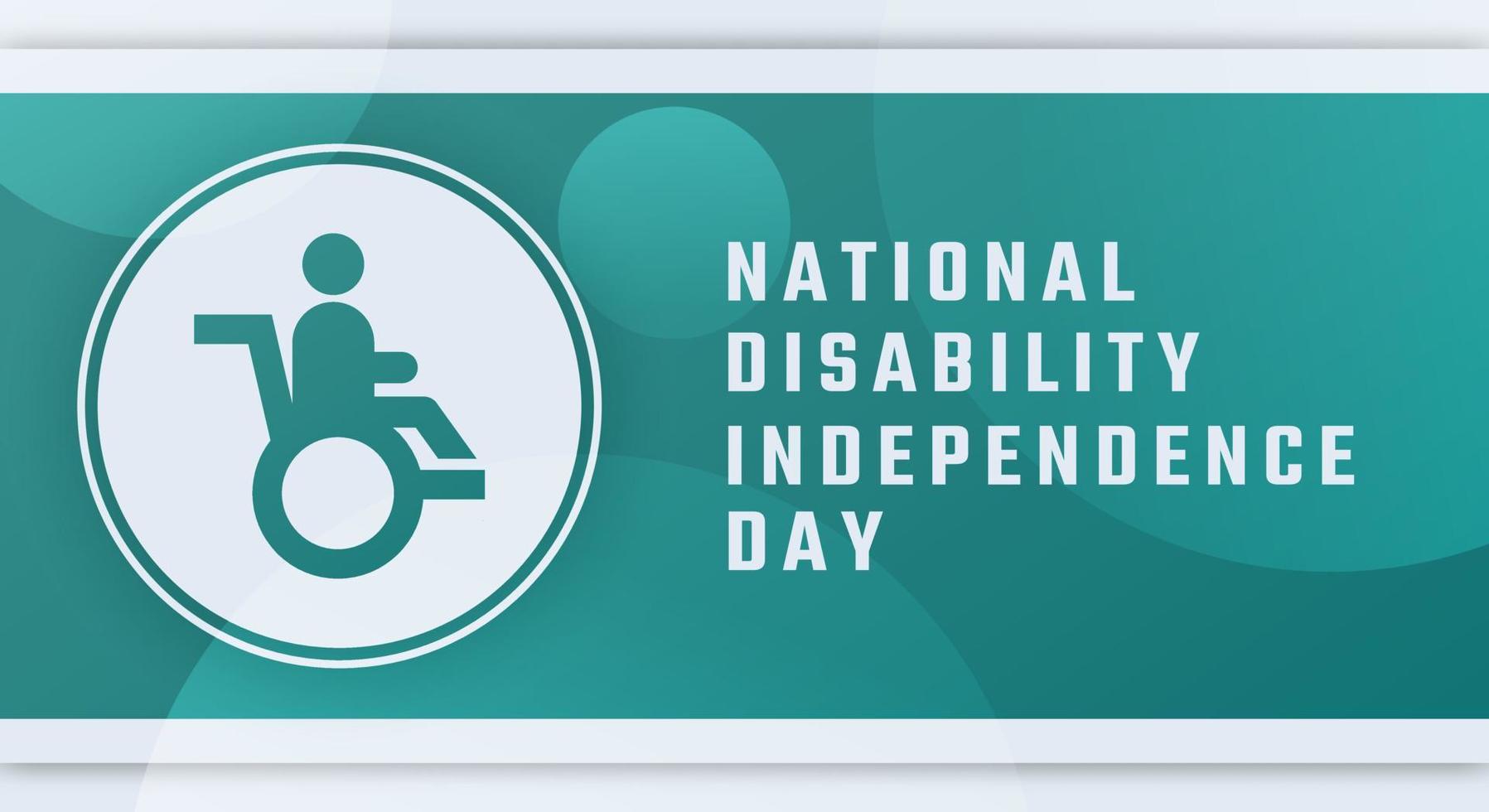 Happy National Disability Independence Day July Celebration Vector Design Illustration. Template for Background, Poster, Banner, Advertising, Greeting Card or Print Design Element