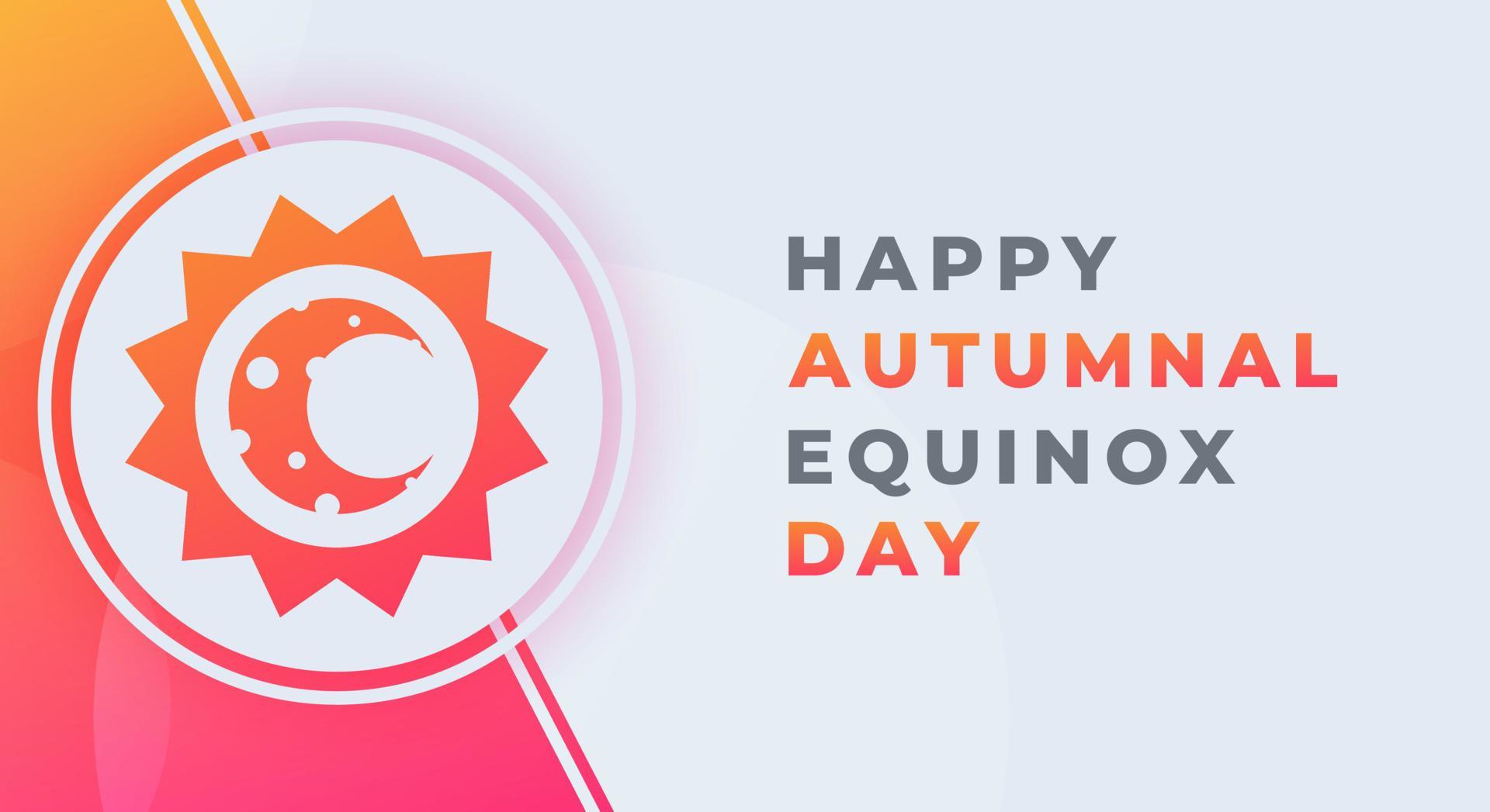 Happy Autumnal Equinox Day Celebration Vector Design Illustration