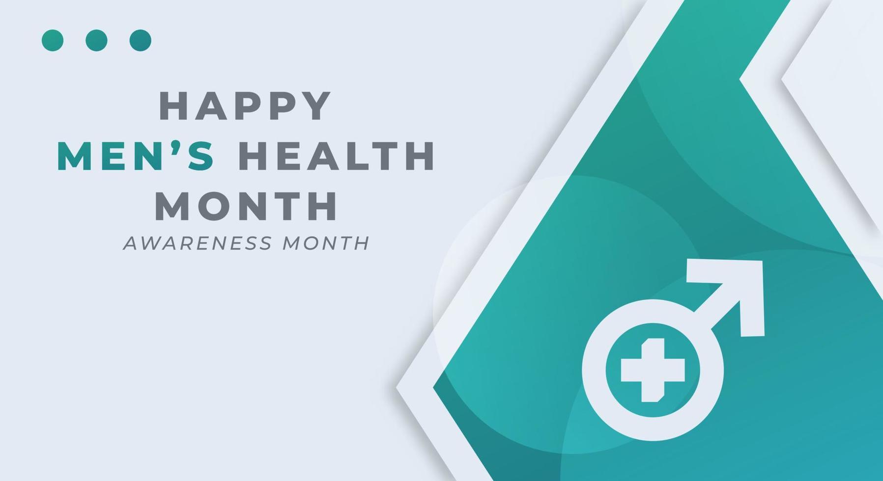 Happy Men's Health Month June Celebration Vector Design Illustration. Template for Background, Poster, Banner, Advertising, Greeting Card or Print Design Element