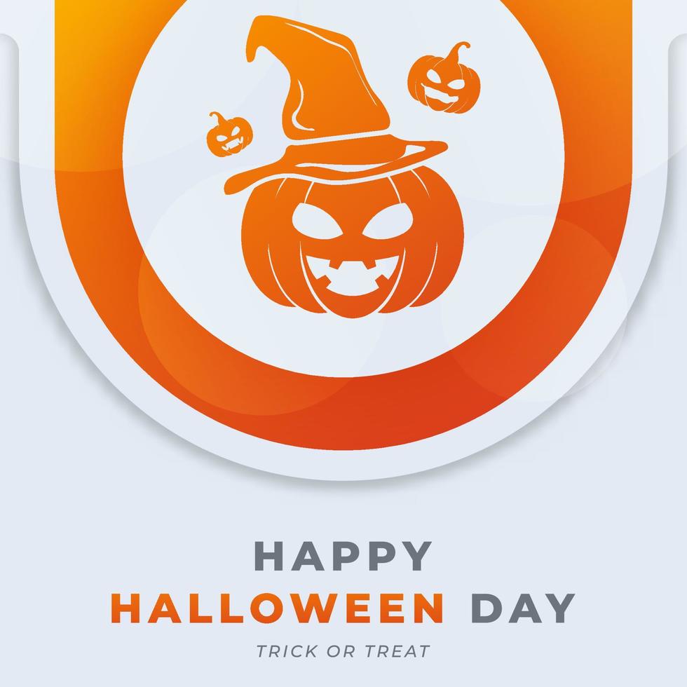 Happy Halloween Celebration Vector Design Illustration. Template for Background, Poster, Banner, Advertising, Greeting Card or Print Design Element