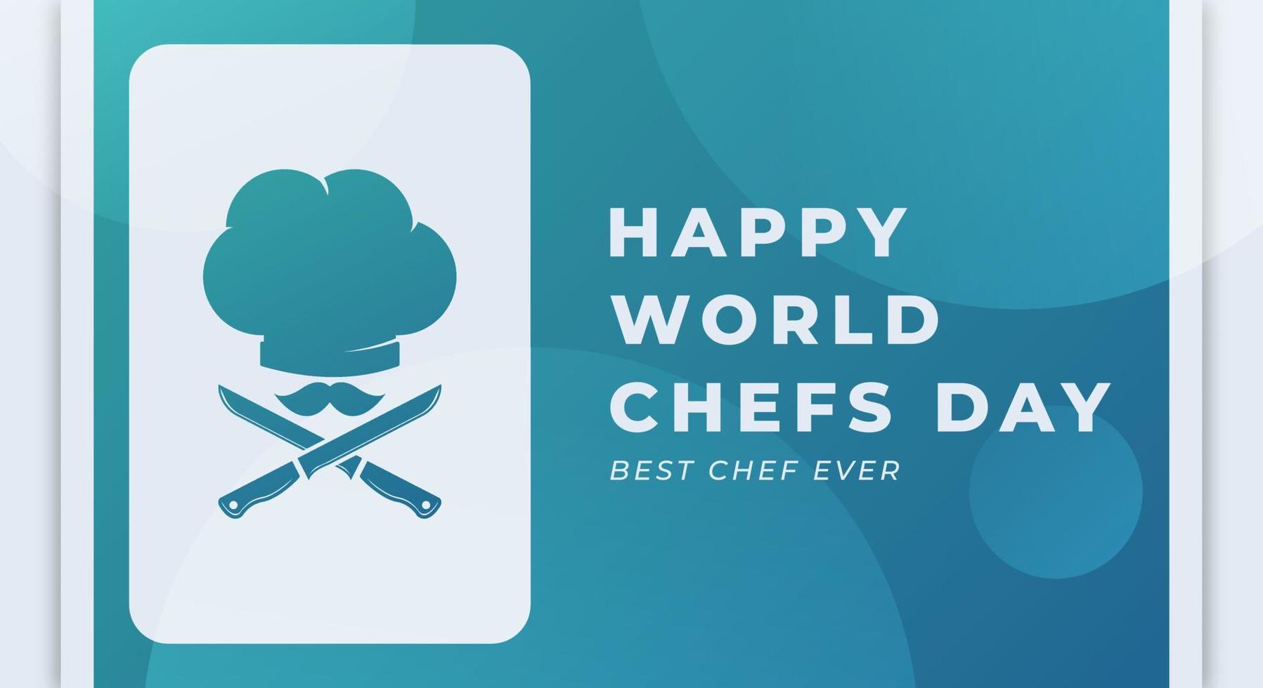 feliz día internacional de los chefs celebración de octubre ilustración de diseño vectorial. plantilla para fondo, afiche, pancarta, publicidad, tarjeta de felicitación o elemento de diseño de impresión vector