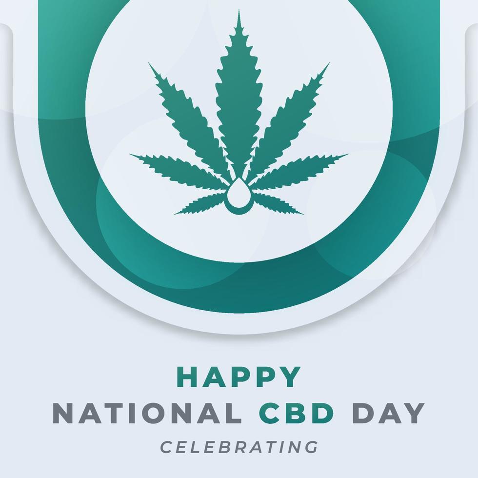 Happy National CBD Day August Celebration Vector Design Illustration. Template for Background, Poster, Banner, Advertising, Greeting Card or Print Design Element