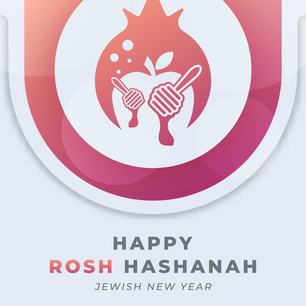 feliz día de rosh hashaná celebración vector diseño ilustración. plantilla para fondo, afiche, pancarta, publicidad, tarjeta de felicitación o elemento de diseño de impresión