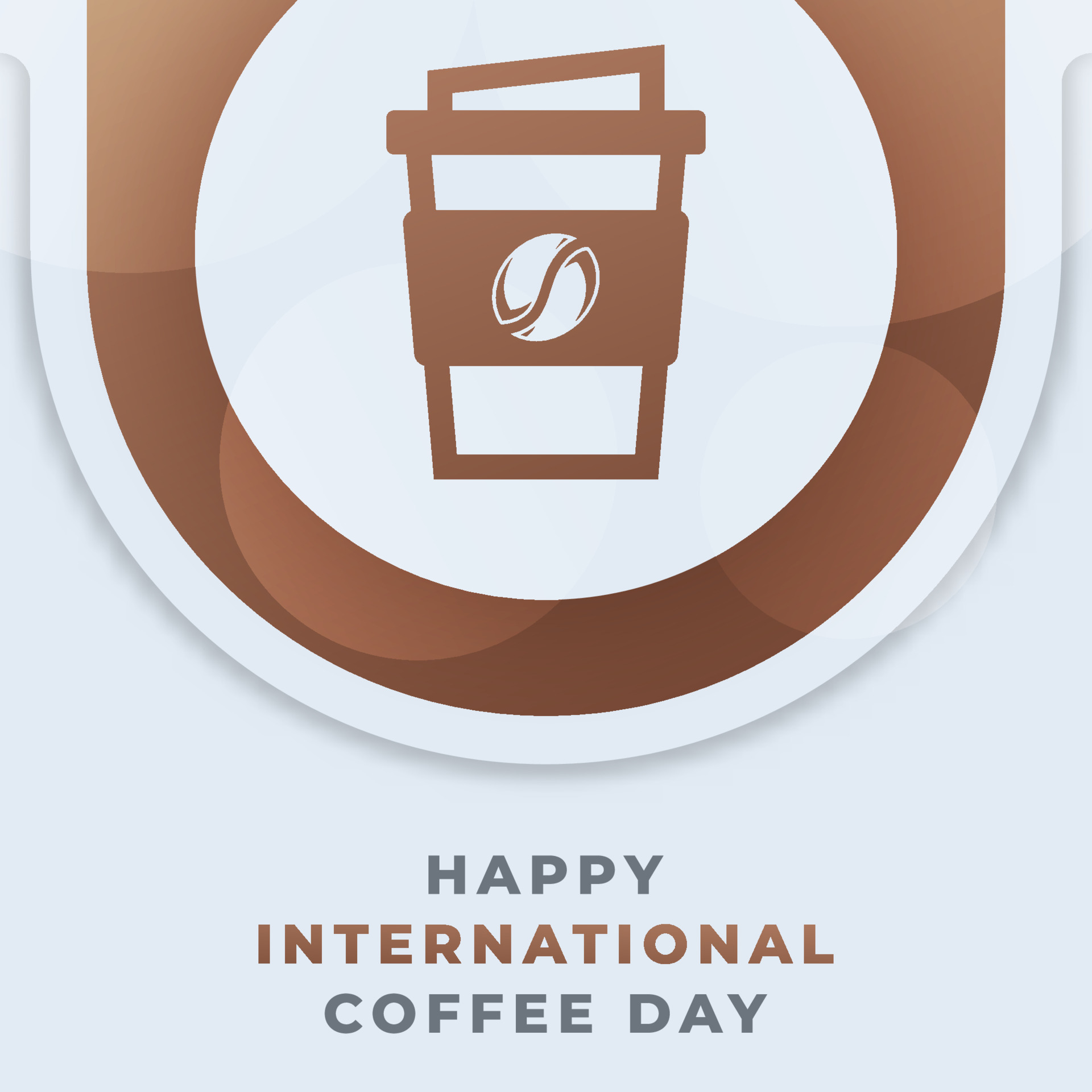 Happy International Coffee Day October Celebration Vector Design Illustration. Template for