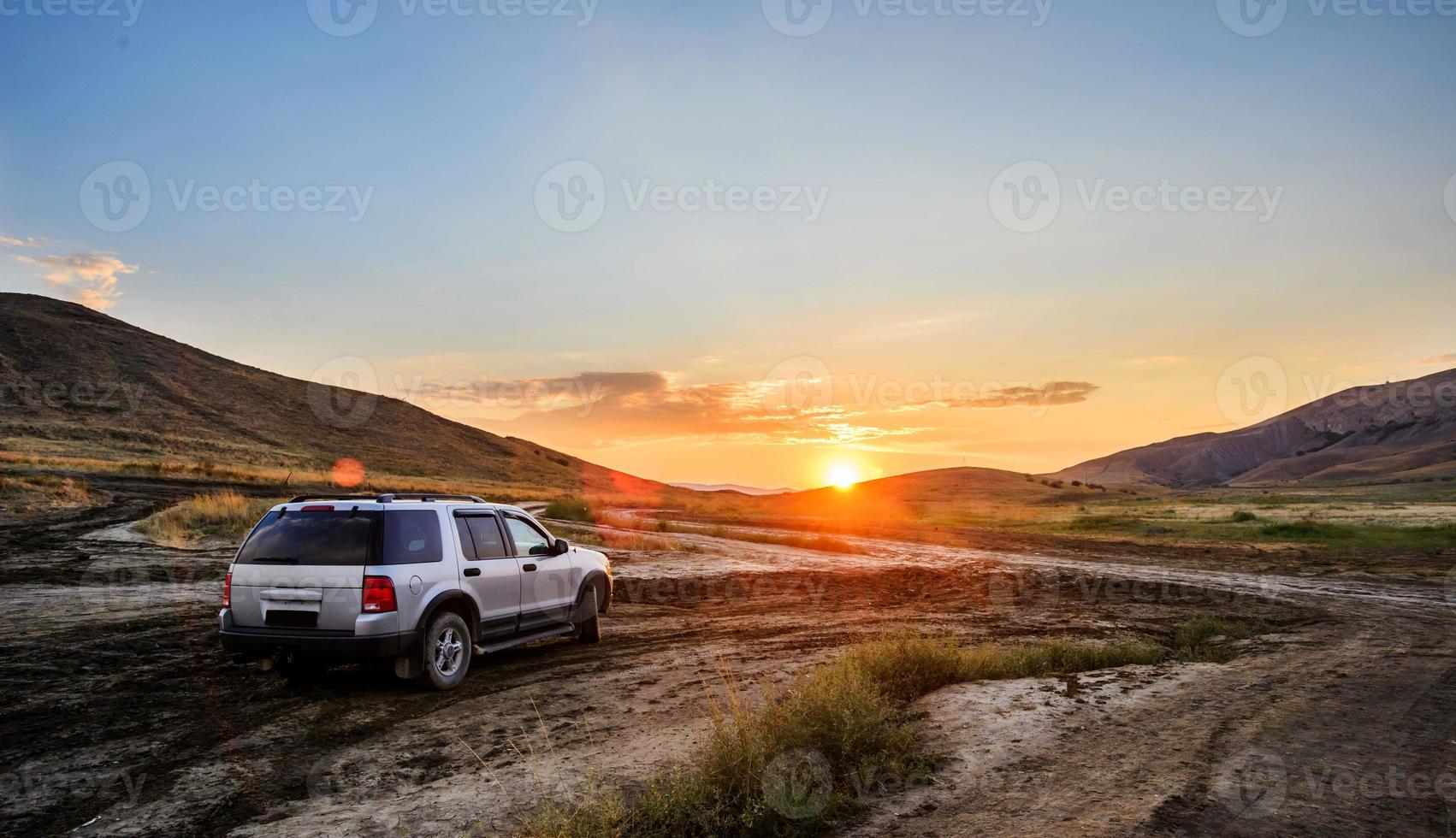 Crimea, beautiful sunset photo