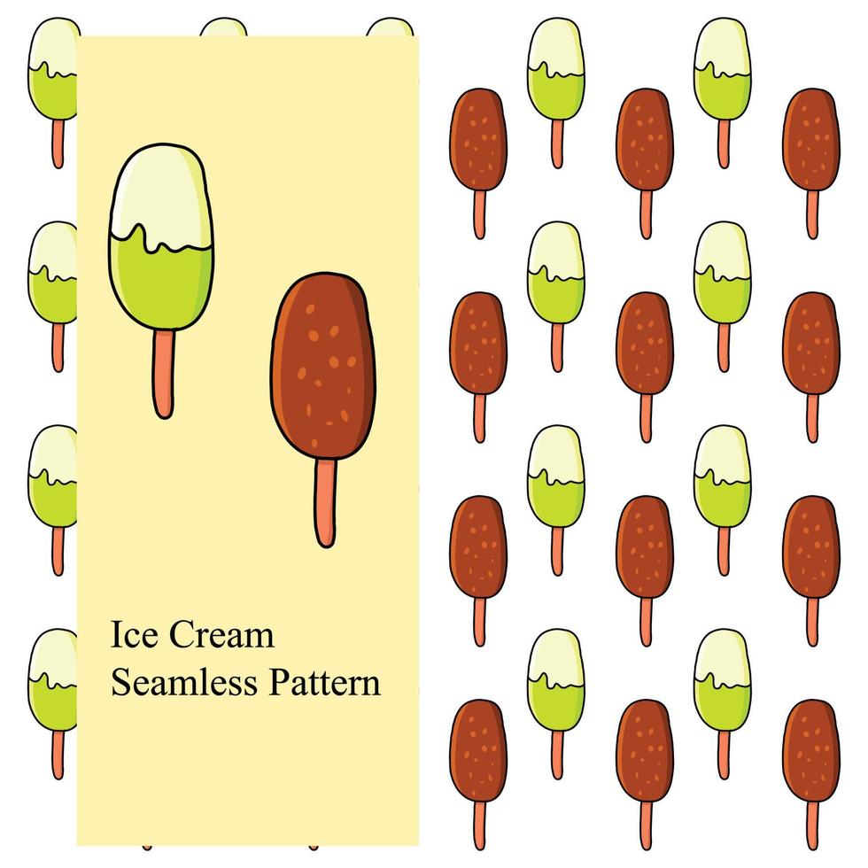 ice cream seamless pattern vector