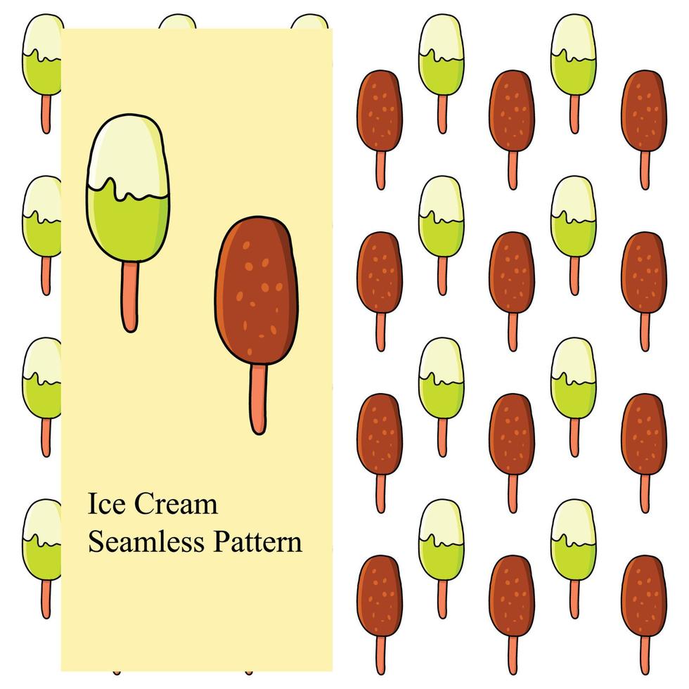 helado de patrones sin fisuras vector