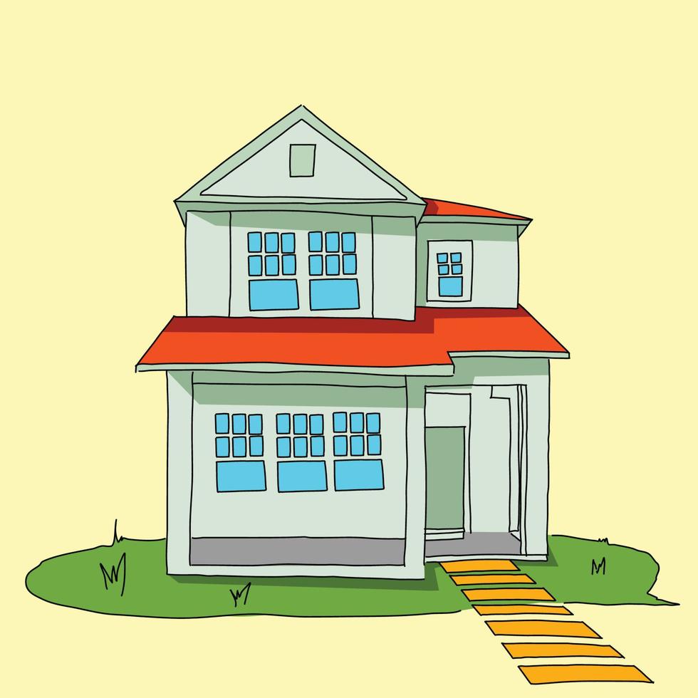 house vector illustration hand draw