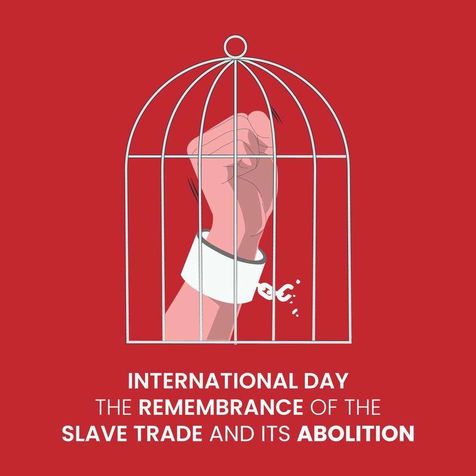 vector graphic of international day for the abolition of slavery good for international day for the abolition of slavery celebration. flat design.