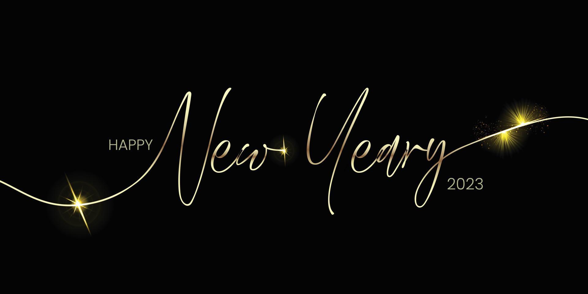 Happy newyear letters banner, vector art and illustration. can use for, landing page, template, ui, web, mobile app, poster, banner, flyer, background