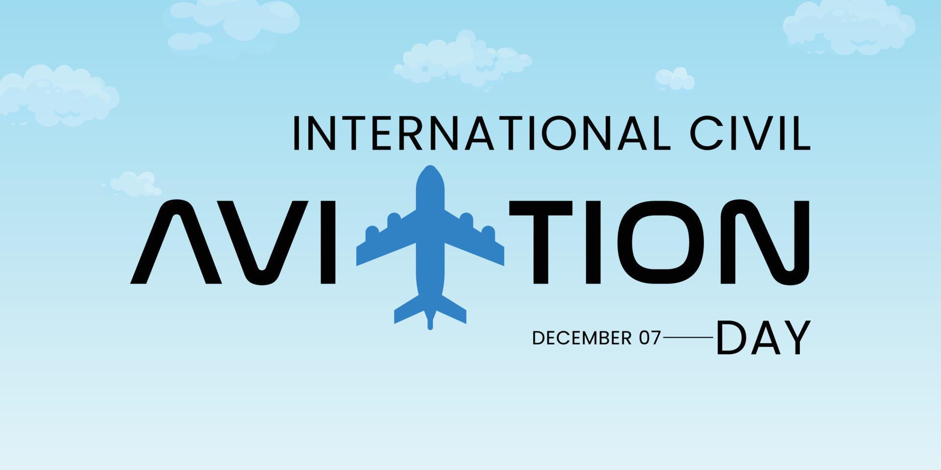 International civil aviation day good for International civil aviation day celebration. flat design. flyer design. flat illustration. vector