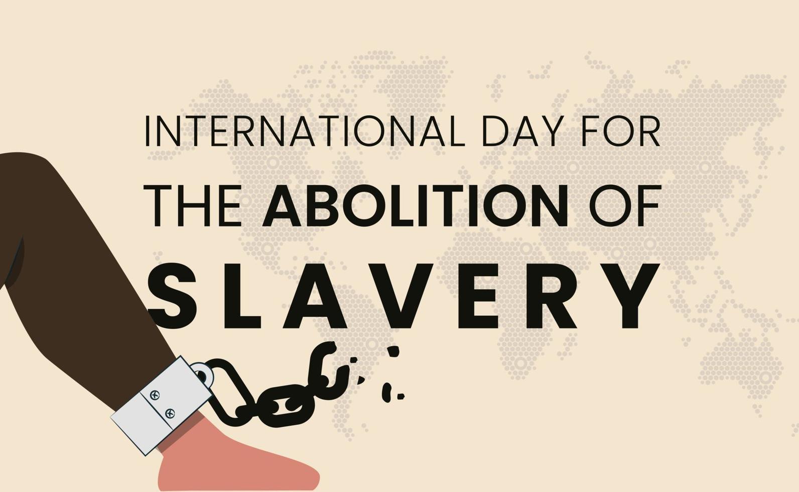 día internacional del recuerdo de la trata de esclavos y su abolición vector