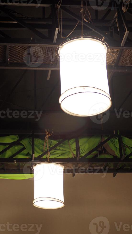 Studio Hanging Light Tent equipment or big lamp for movie shooting and flare of light in camera. photo