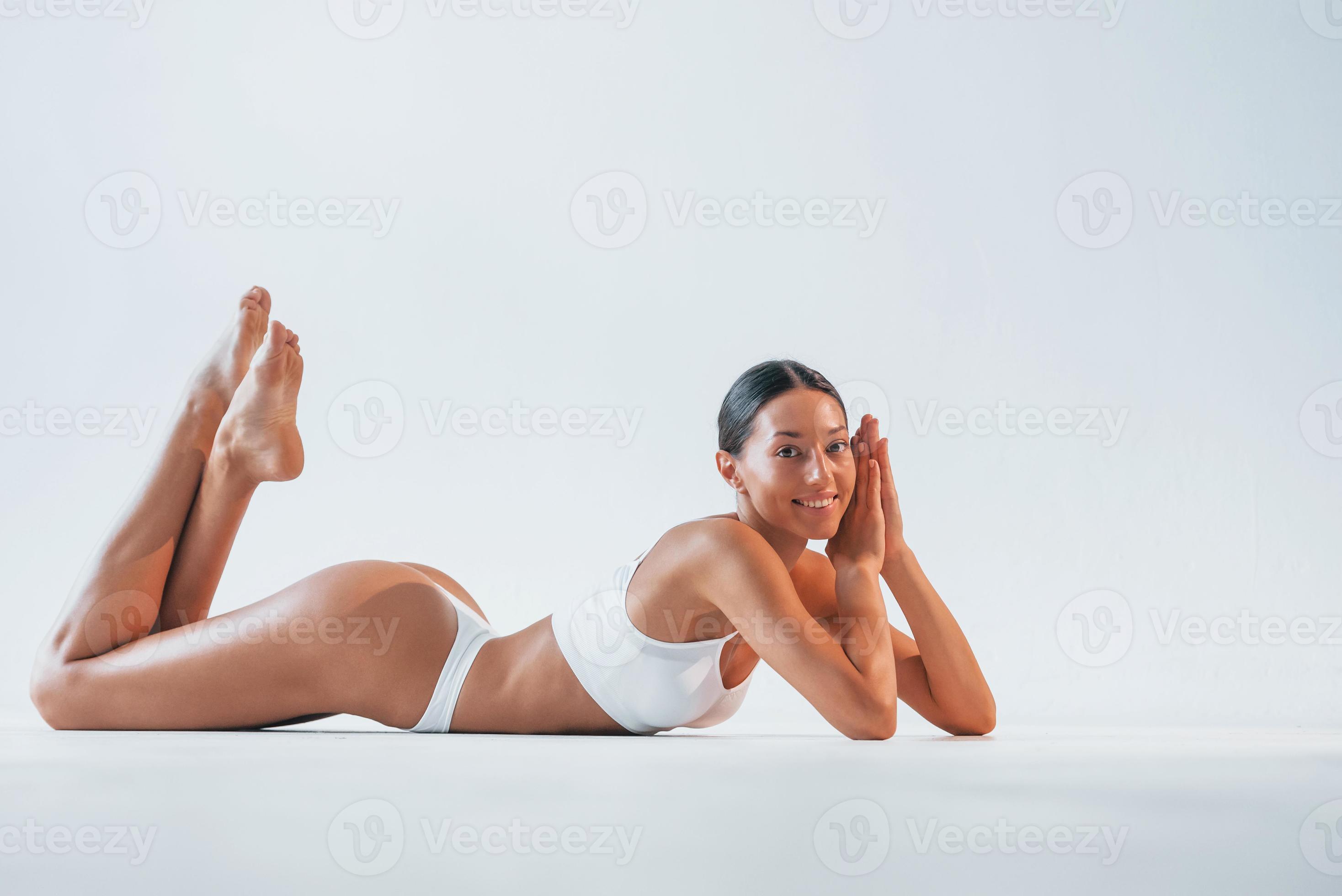 Lace Underwear on Sexy Female Body That Lies on Floor at Home, Lifestyle  Stock Footage ft. abdomen & female - Envato Elements