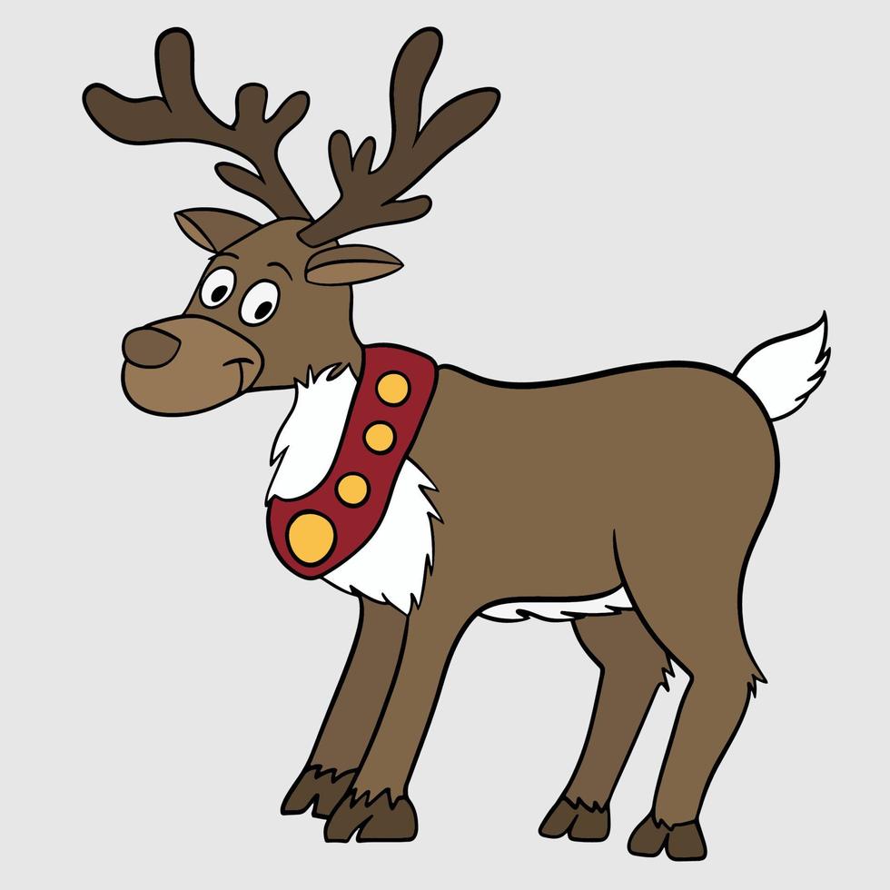 Illustration of christmas reindeer vector