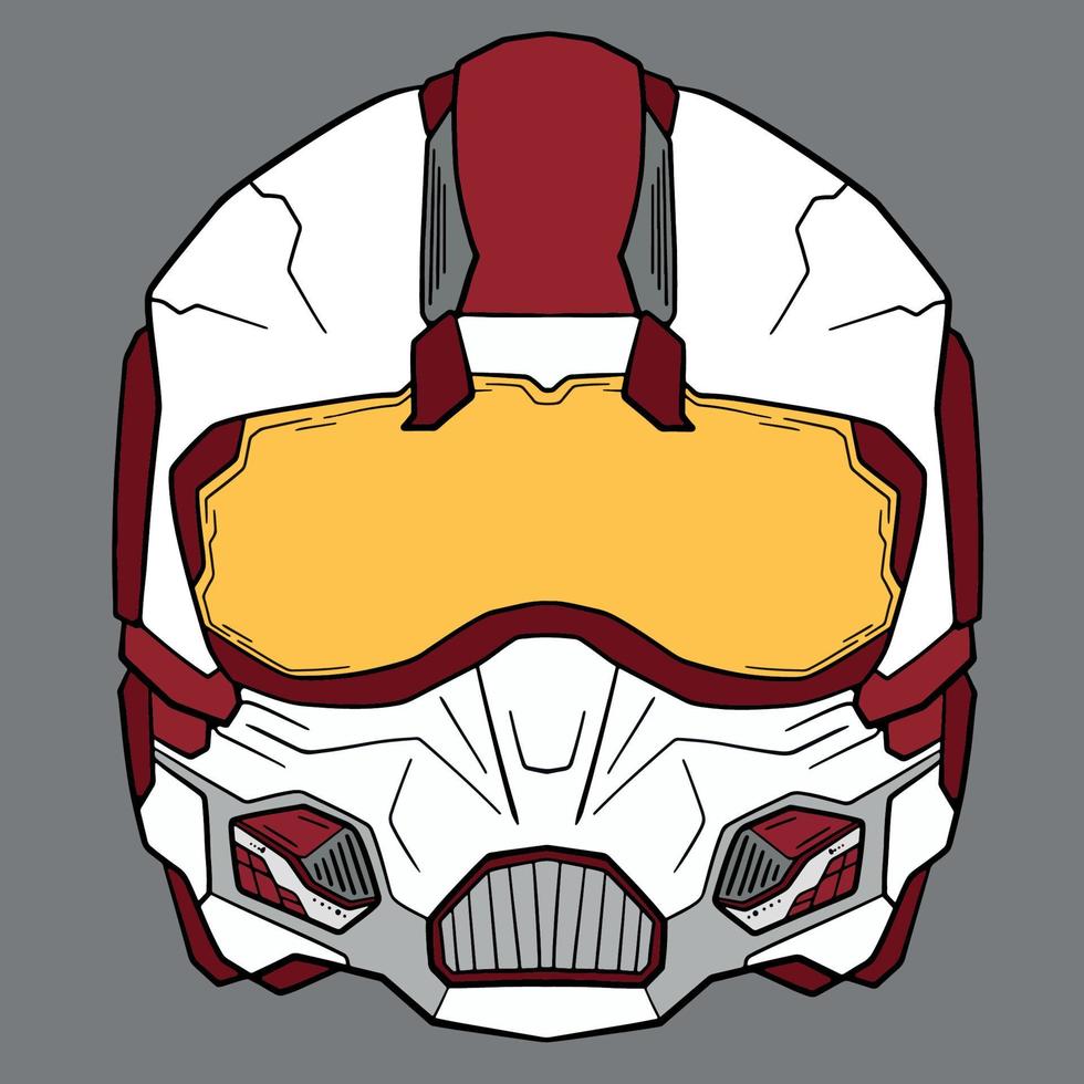 ilustración del vector de casco espacial