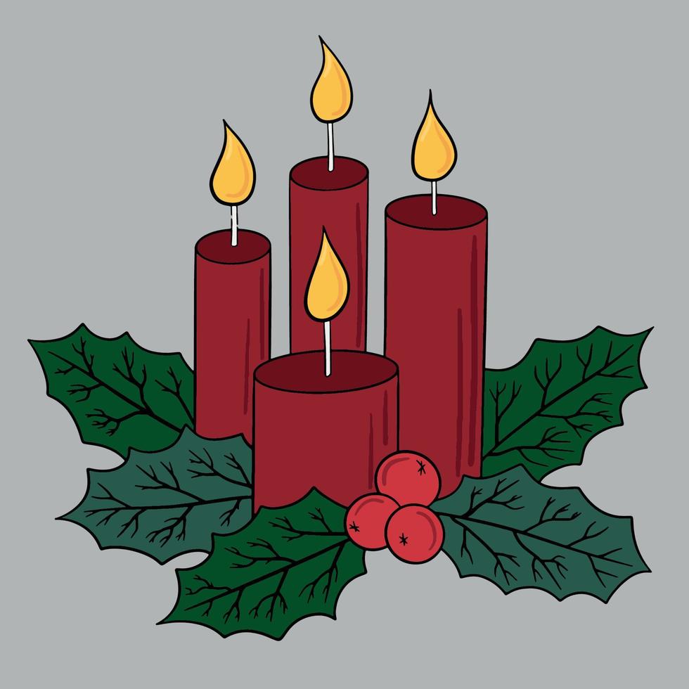 Illustration of Advent wreath vector