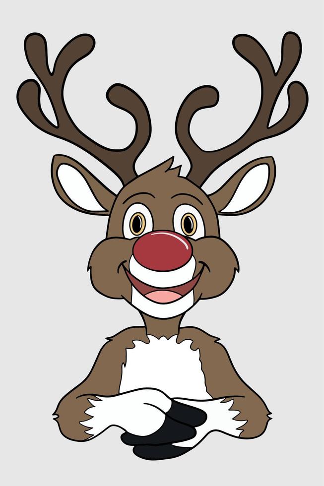 Illustration of christmas reindeer vector