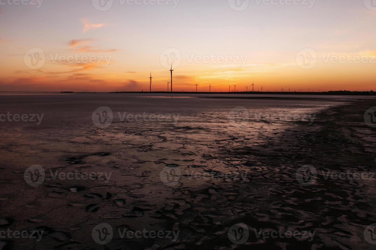 Beautiful coast of Jarilgach island, Ukraine at evening time photo