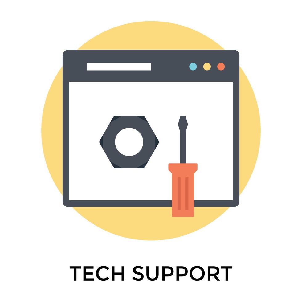 Trendy Tech Support vector