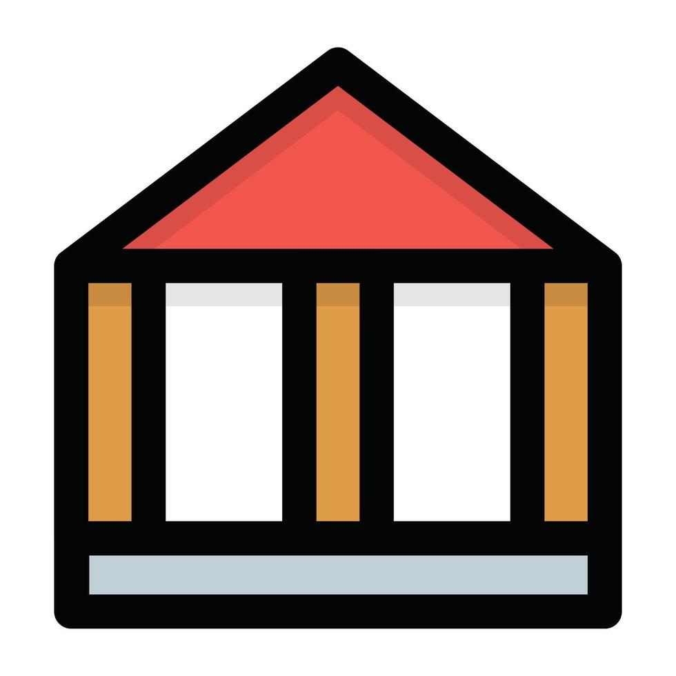 Trendy Bank Building vector