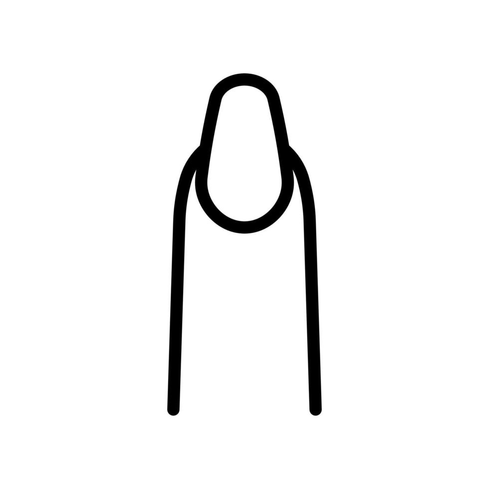 Nail, manicure icon in line style design isolated on white background. Editable stroke. vector