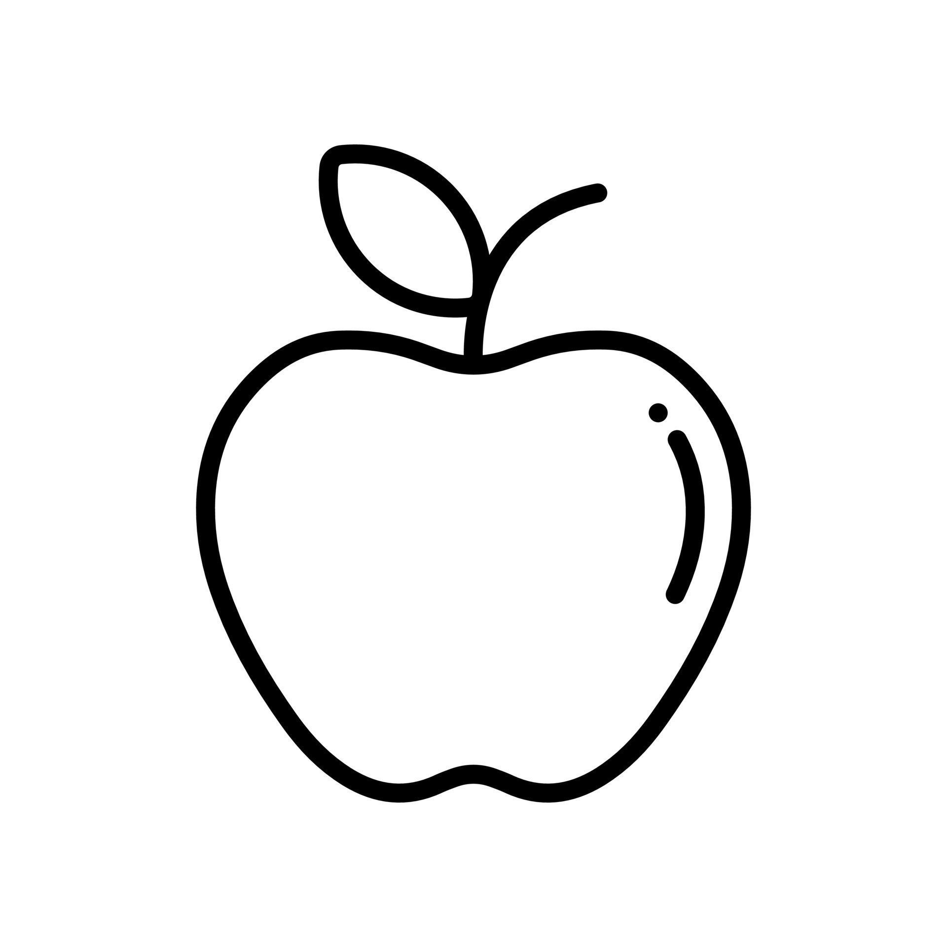 Apple fruit icon in line style design isolated on white background.  Editable stroke. 15304841 Vector Art at Vecteezy