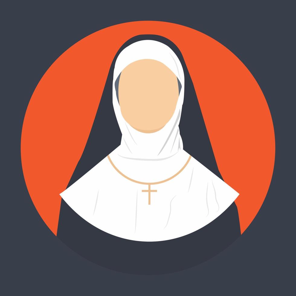 Trendy Nun Concepts vector