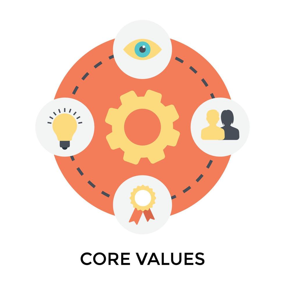 Trendy Core Values vector