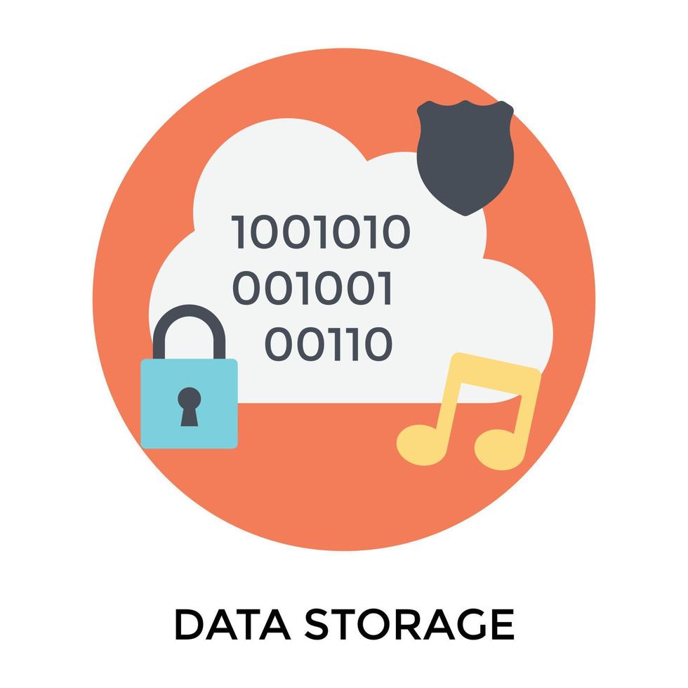 almacenamiento de datos de moda vector