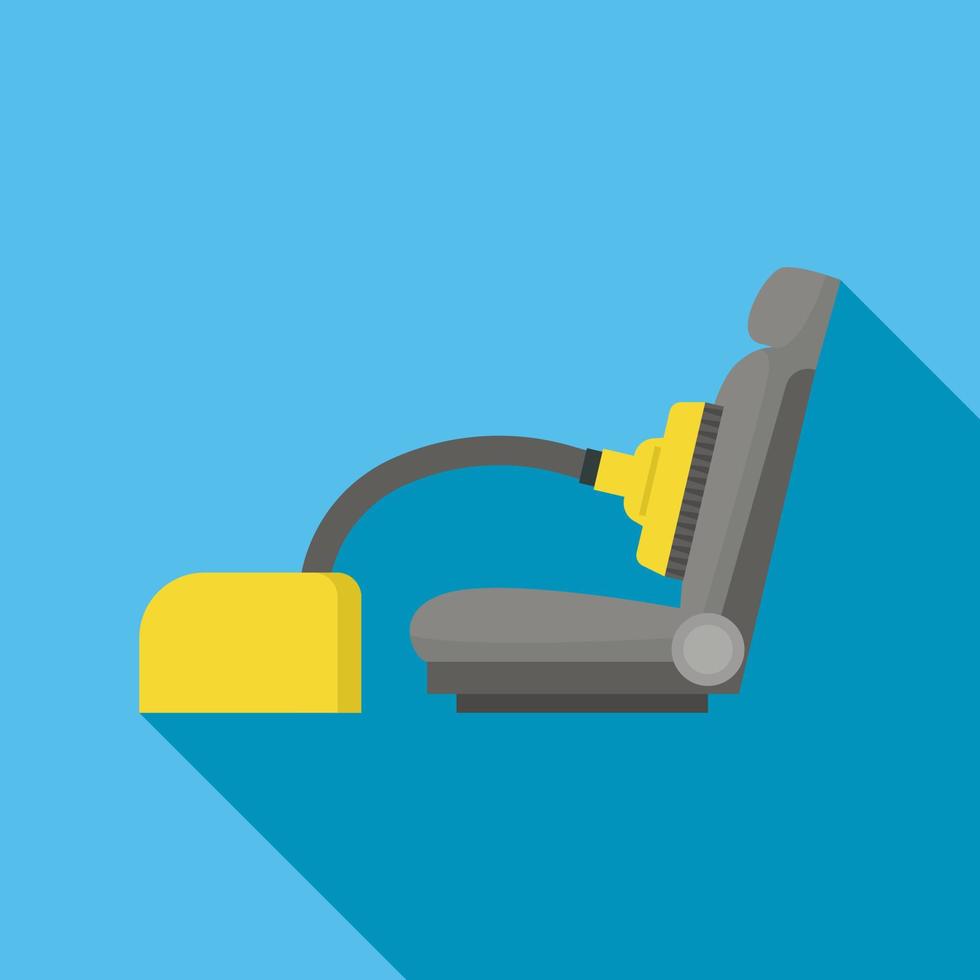 Car seat chemical wash icon, flat style vector