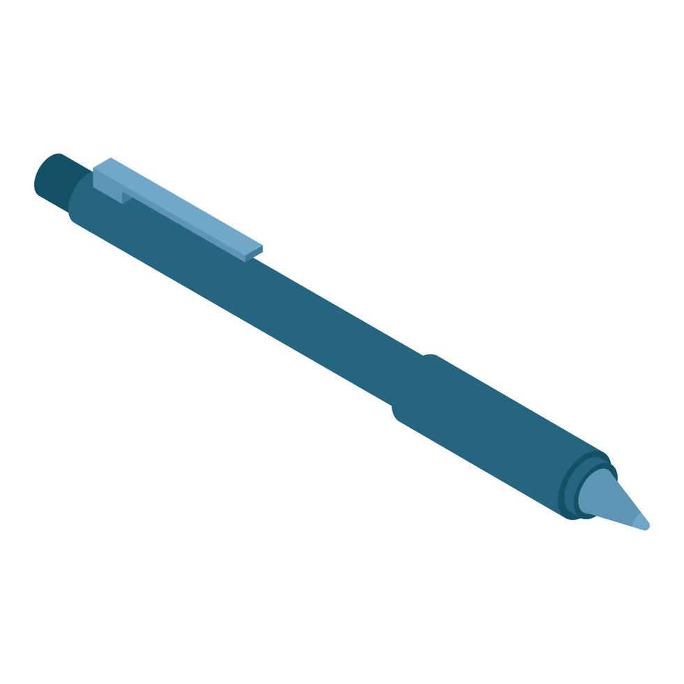 Office pen icon, isometric style vector
