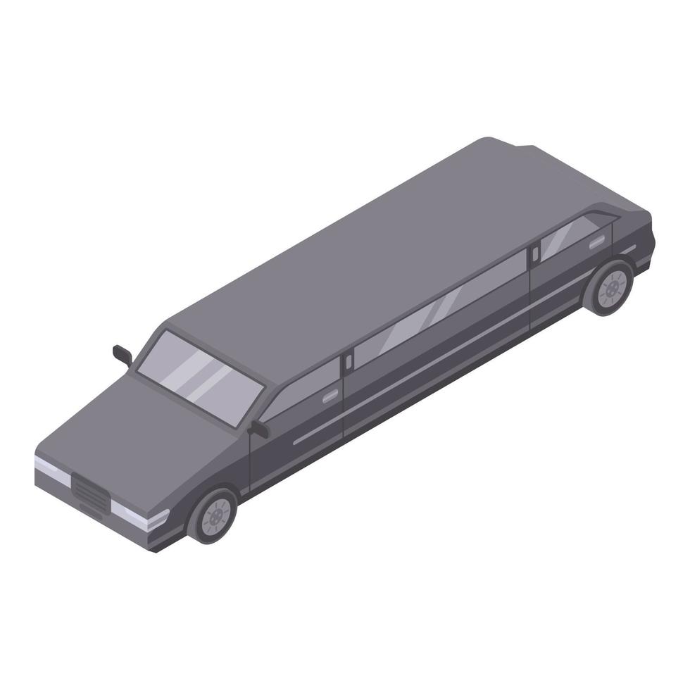 Luxury limousine icon, isometric style vector