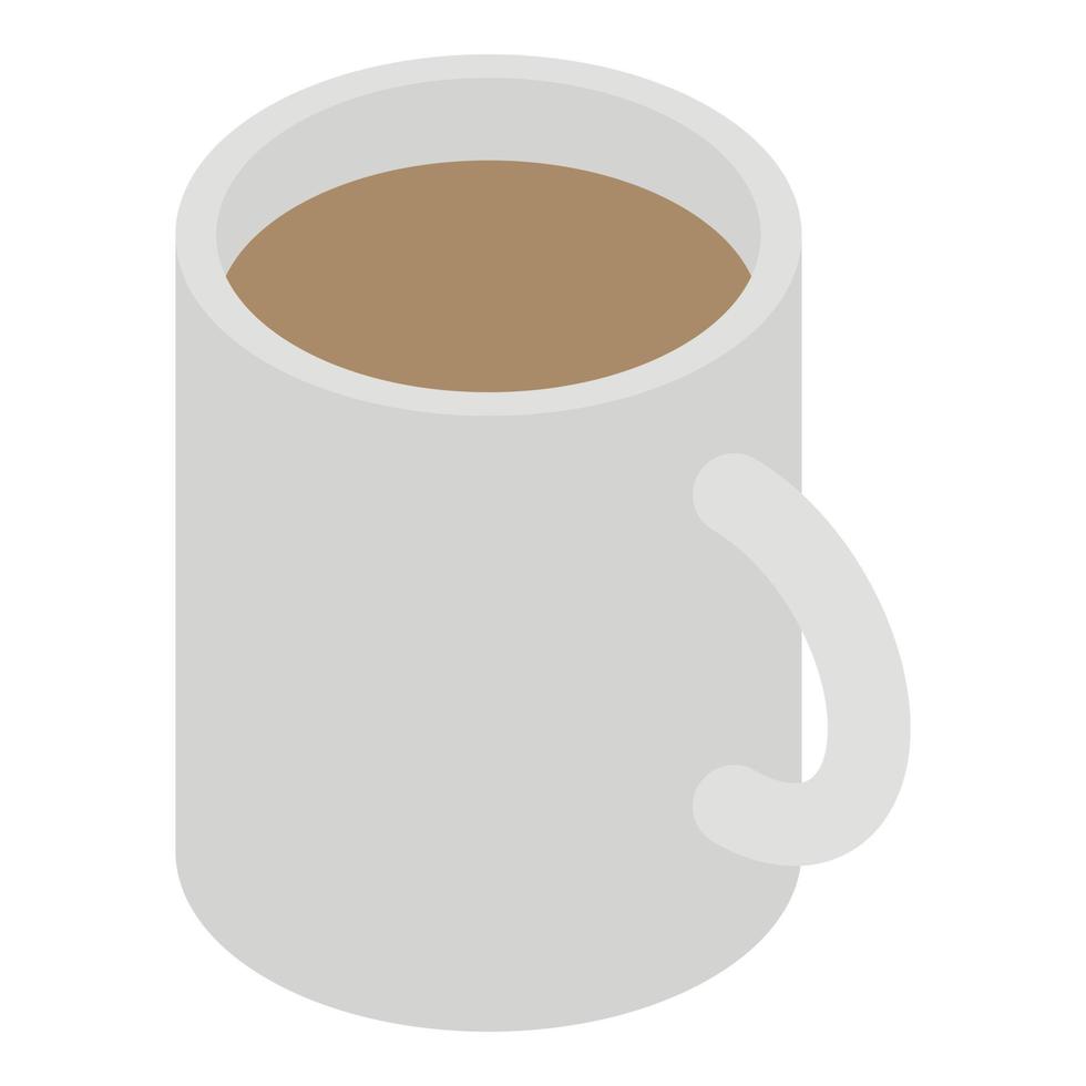 icono de taza de té de oficina, estilo isométrico vector