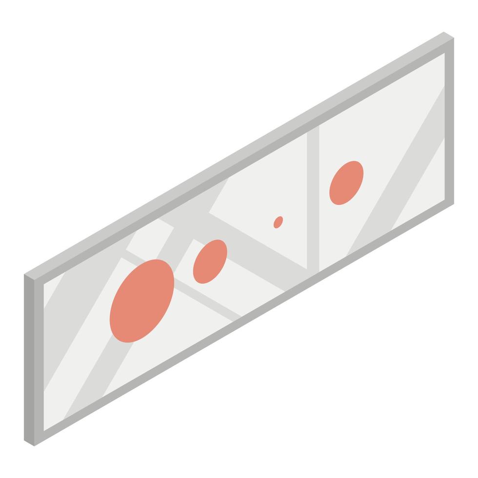 Wall picture icon, isometric style vector