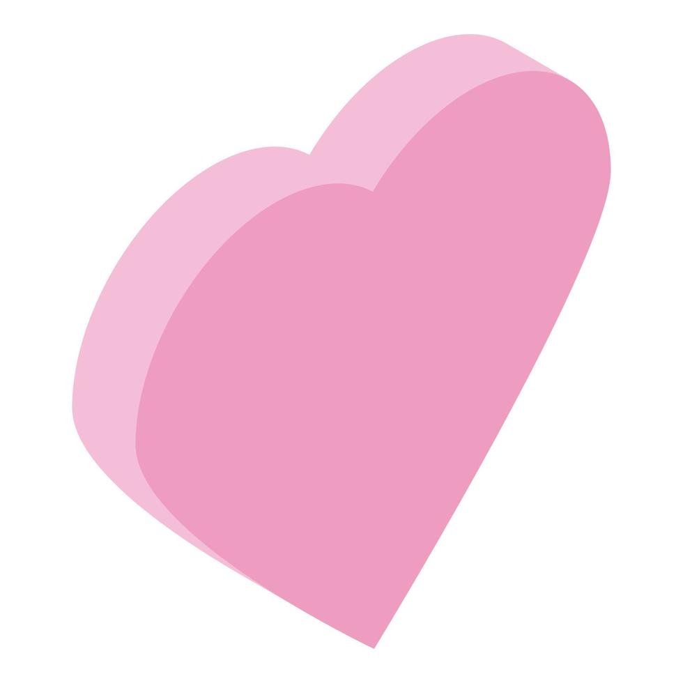Heart icon, isometric style vector