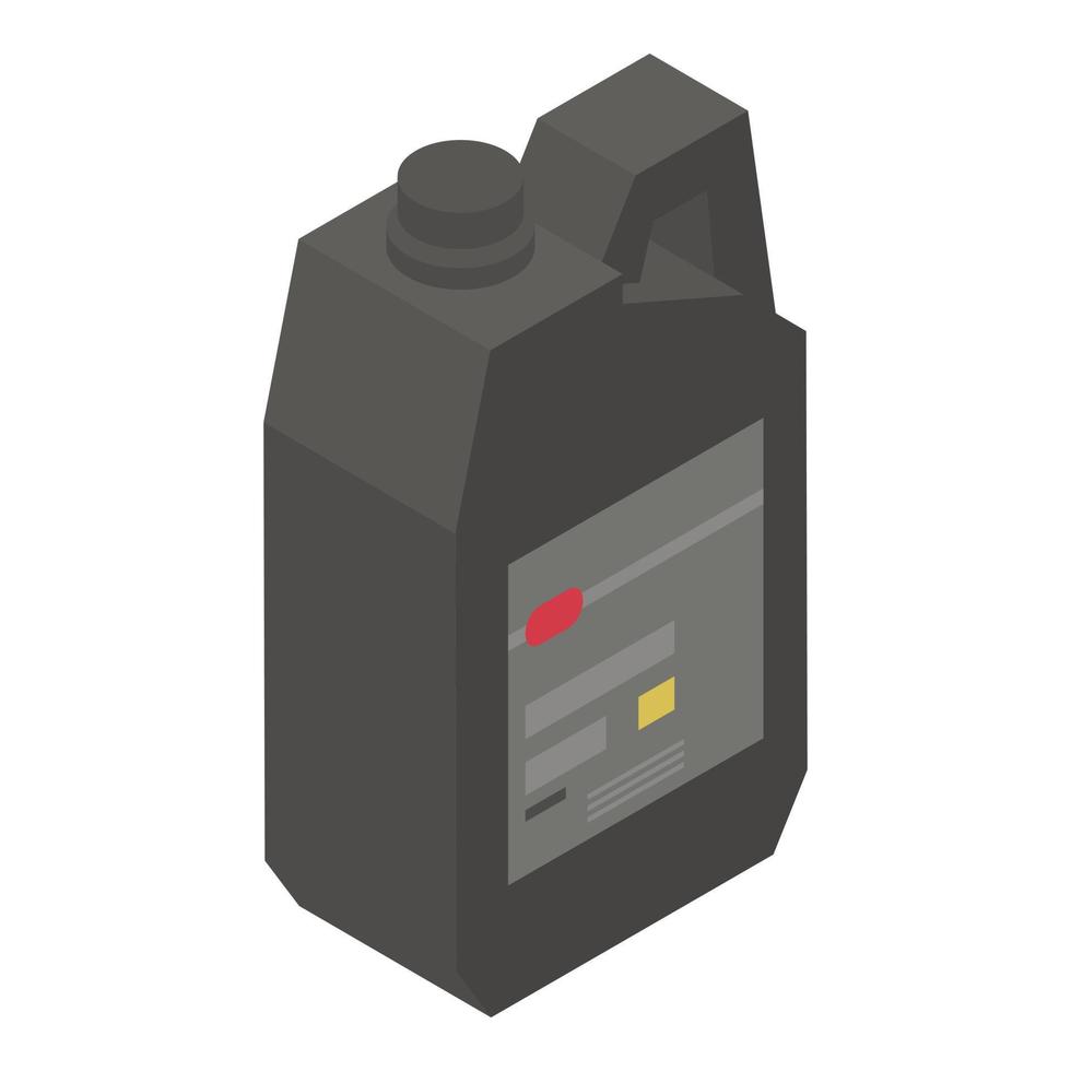 icono de bote de aceite de servicio, estilo isométrico vector