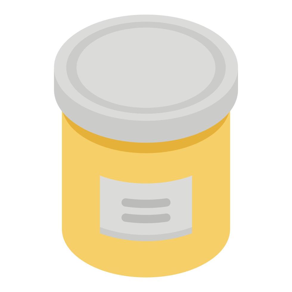 Paint jar icon, isometric style vector