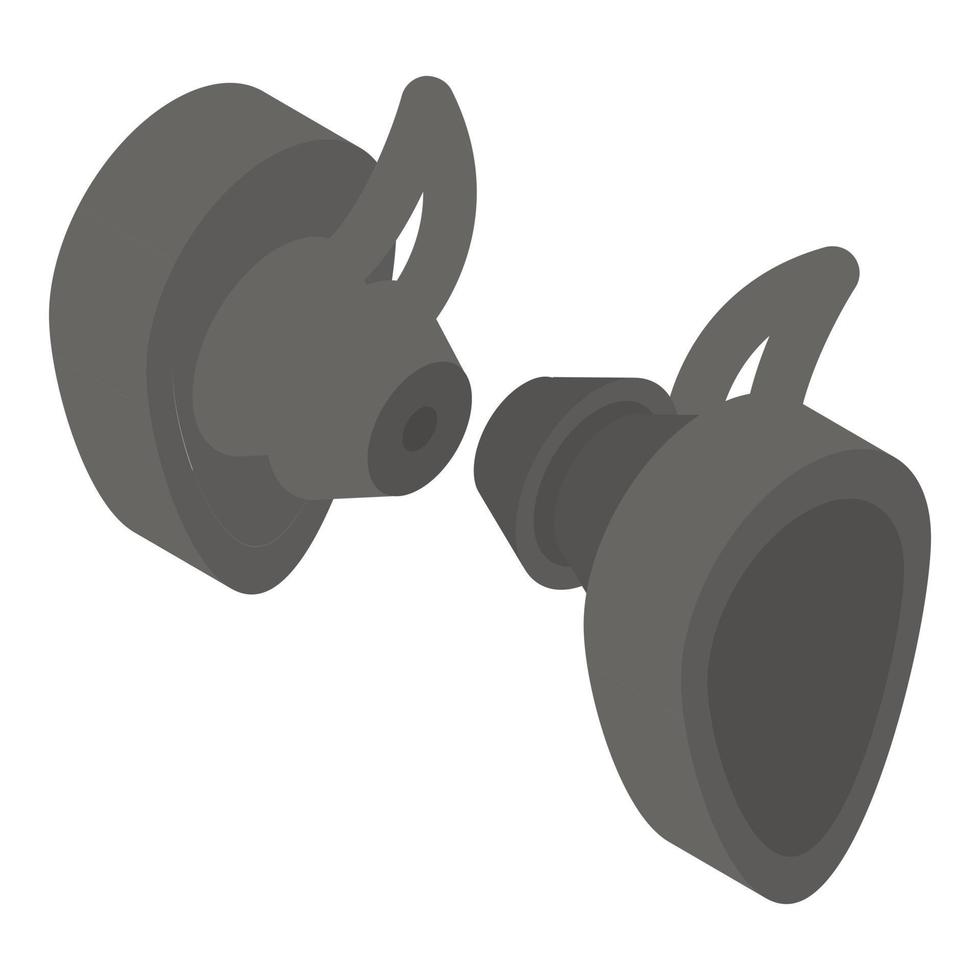 icono de auriculares inalámbricos, estilo isométrico vector