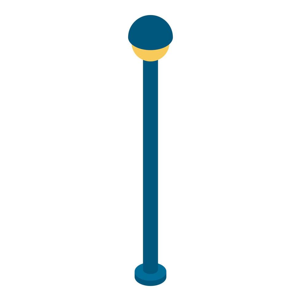 Street light pillar icon, isometric style vector