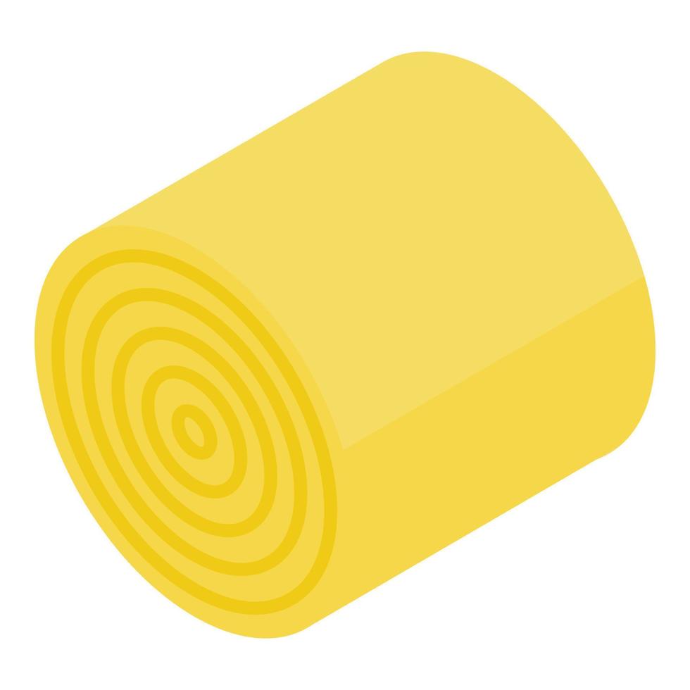 Wheat roll icon, isometric style vector