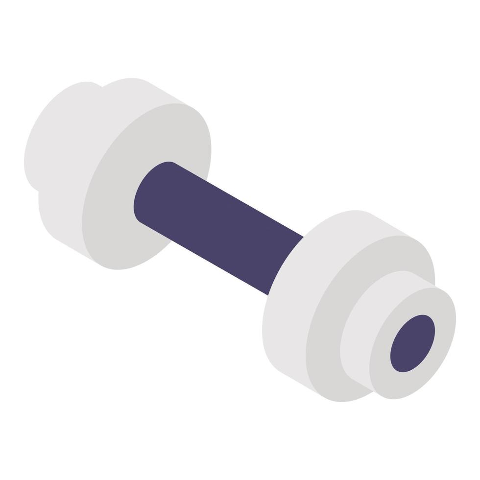 Dumbbell icon, isometric style vector