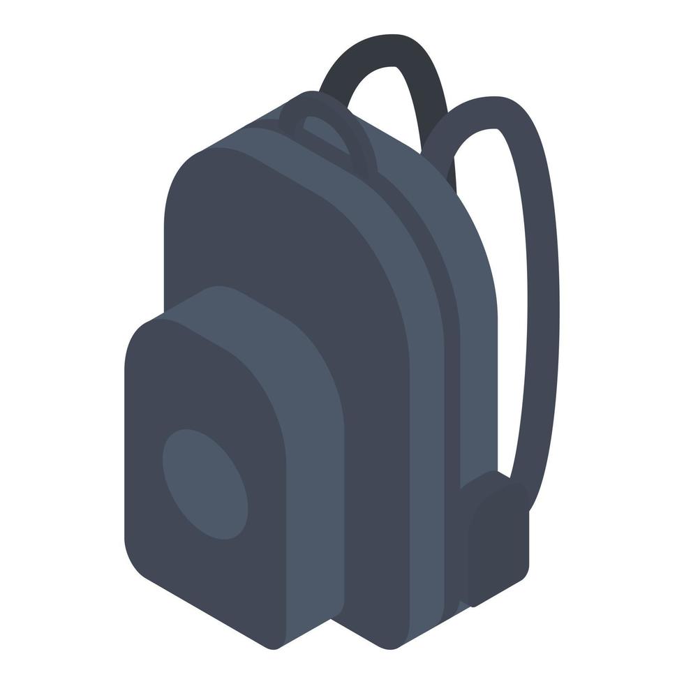 icono de mochila, estilo isométrico vector