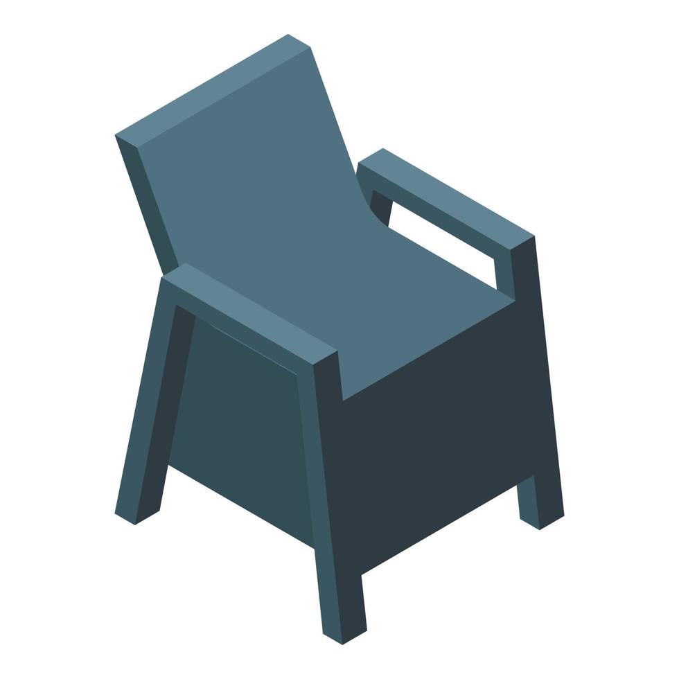 icono de silla de balcón, estilo isométrico vector