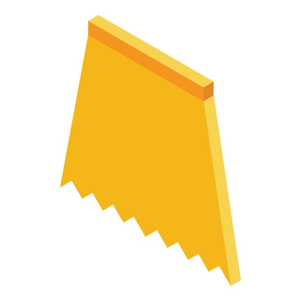 Yellow skirt icon, isometric style vector